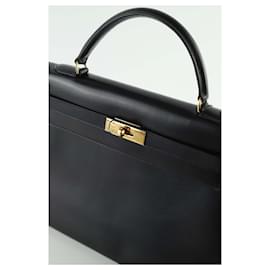 Hermès-Kelly 32 handbag in leather-Black