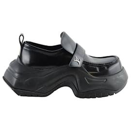 Louis Vuitton-Leather loafers-Black