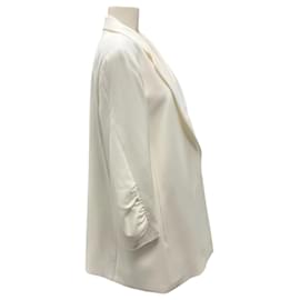 Autre Marque-Lafayette 148 New York White Open Crepe Jacket-White