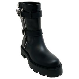 Botines D-Major de cuero negro Christian Dior Negro