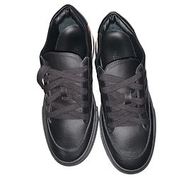 Hermès Sneaker aus schwarzem Leder Schwarz