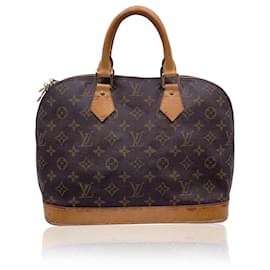 Louis Vuitton-Bolsa satchel Alma PM em lona monograma vintage M53151-Marrom