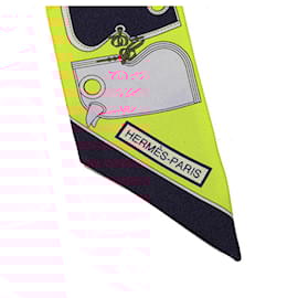 Hermès-Hermes Silk Camails Scarf Yellow Multicolor-Yellow