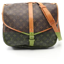 Louis Vuitton-Bolsa de Ombro Saumur 35 Monograma Louis Vuitton M42254-Marrom