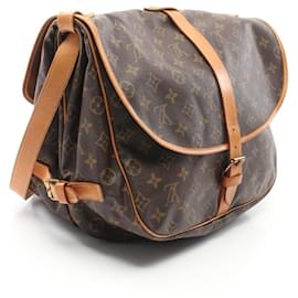 Louis Vuitton-Bolsa de Ombro Saumur 35 Monograma Louis Vuitton M42254-Marrom