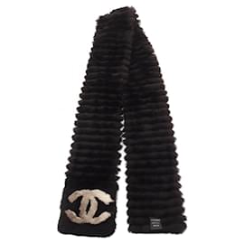 Chanel-Chanel Orilag Fur Coco Mark Scarf-Brown