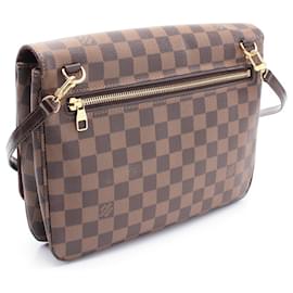 Louis Vuitton-Bolsa de Ombro Louis Vuitton Damier Hoxton GM N41253-Marrom