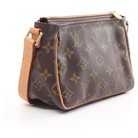 Louis Vuitton-Bolsa de Ombro Louis Vuitton Monogram Vivacite PM M51165-Marrom