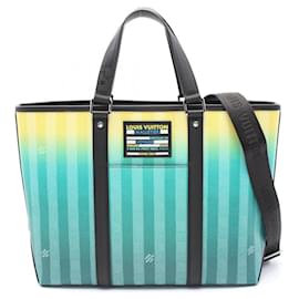 Louis Vuitton-Louis Vuitton Weekend Tote PM Damier Stripe Bag M59919-Green