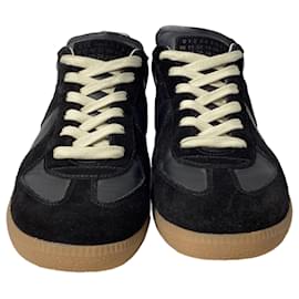 Maison Martin Margiela- Maison Margiela Replica Sneakers in Black Leather and Suede-Black