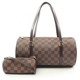 Louis Vuitton-Bolsa Louis Vuitton Papillon 30 Damier Ebene N51303-Marrom