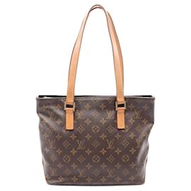 Louis Vuitton-Bolsa de Ombro Louis Vuitton Monogram Cabas Piano M51148-Marrom