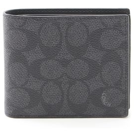 Coach Bifold Wallet PVC Canvas Black/Grey Black