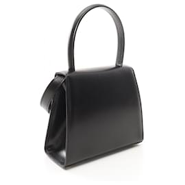 Céline-Celine Leather Handbag Black-Black