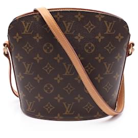 Louis Vuitton-Bolsa de Ombro Monogram Drouot Louis Vuitton M51290-Marrom
