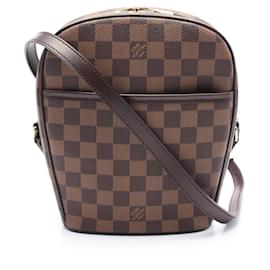 Louis Vuitton-Bolsa de Ombro Louis Vuitton Ipanema PM Damier Ebene N51294-Marrom