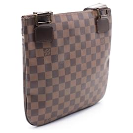 Louis Vuitton-Bolsa Pochette Bosphore em lona Damier e couro Louis Vuitton-Marrom