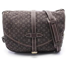Louis Vuitton-Bolsa Saumur em lona Mini Lin Monograma Louis Vuitton-Marrom