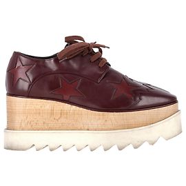Stella Mc Cartney Stella McCartney Elyse Star Platform Derby aus burgunderfarbenem Kunstleder Rot Bordeaux