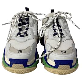 Balenciaga-Balenciaga Triple S Sneakers in Multicolor Polyester-Multiple colors