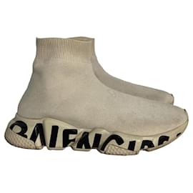 Balenciaga-Baskets Speed Graffiti Balenciaga en polyester beige-Beige