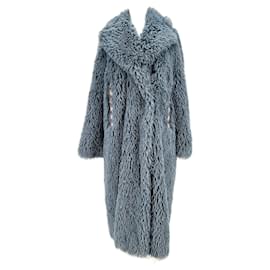 Autre Marque-BAZAR DELUXE Coats T.IT 40 Faux fur-Blue