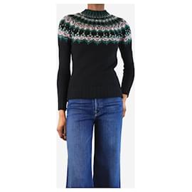 Gucci-Black embellished crystal knit jumper - size XS-Black