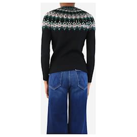 Gucci-Black embellished crystal knit jumper - size XS-Black
