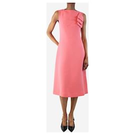 Autre Marque-Pink sleeveless wool crepe midi dress - size UK 6-Pink