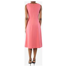 Autre Marque-Pink sleeveless wool crepe midi dress - size UK 6-Pink