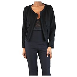 Dorothée Schumacher Giacca nera cropped sfilacciata - taglia XS Nero