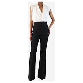 Akris-Black flared trousers - size UK 6-Black