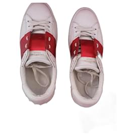 Valentino Garavani-Unisex Rockstud Valentino Garavani sneakers size 38-White,Red