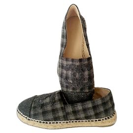 Espadrillas Chanel CC unisex 38 Nero Grigio
