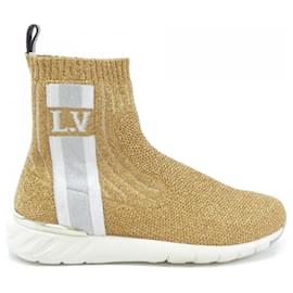 Louis Vuitton-Louis Vuitton Gold Sneakers-Golden