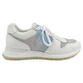 Louis Vuitton-Louis Vuitton Silver and White Sneakers-Silvery,White