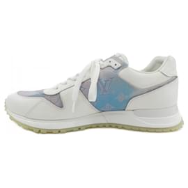 Louis Vuitton-Louis Vuitton Silver and White Sneakers-Silvery,White