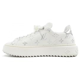 Louis Vuitton-Louis Vuitton Silver and White Sneakers-Silvery,White