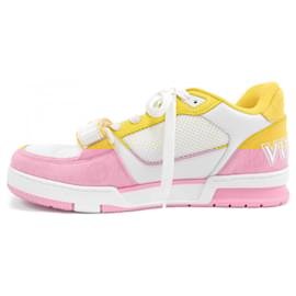 Louis Vuitton-Tênis brancos e amarelos Louis Vuitton-Branco,Amarelo