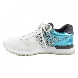 Louis Vuitton-Louis Vuitton Green and White Sneakers-White,Green