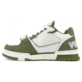 Louis Vuitton-Louis Vuitton Red and White Sneakers-White,Red