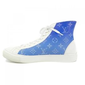 Louis Vuitton-Tênis Louis Vuitton azuis e brancos-Branco,Azul