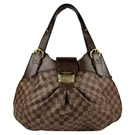 Louis Vuitton-Bolsa de Ombro Damier Sistine GM da Louis Vuitton-Marrom