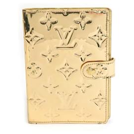 Louis Vuitton-Louis Vuitton Gold Patent Leather Notebook Cover-Golden