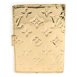 Louis Vuitton-Louis Vuitton Gold Patent Leather Notebook Cover-Golden