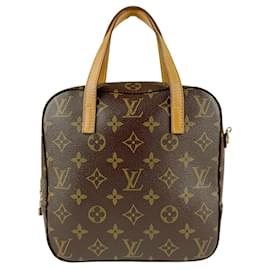Louis Vuitton-Bolsa de mão em lona Monogram Louis Vuitton-Marrom