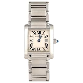 Cartier-Cartier Tank Francaise SM W51008Q3 Stainless Steel Wristwatch-Other