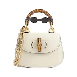 Gucci-Gucci Bamboo 1947 Handbag-White