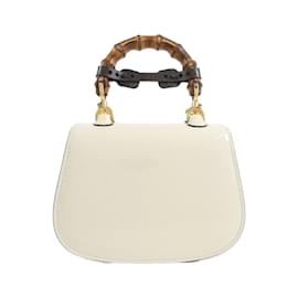 Gucci-Gucci Bamboo 1947 Handbag-White