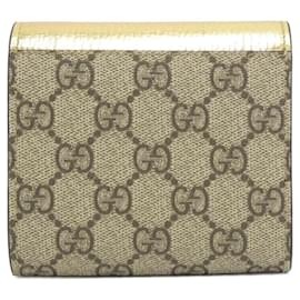 Gucci-Gucci GG Marmont Bi-Fold Wallet-Beige,Golden